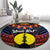 Personalised New Caledonia All Saints Day Round Carpet Candle Light with Polynesian Style