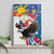 Personalized Filipino-American Canvas Wall Art The Eight-Rayed Sun with Bald Eagle