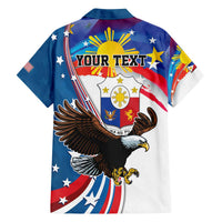 Personalized Filipino-American Family Matching Puletasi and Hawaiian Shirt The Eight-Rayed Sun with Bald Eagle LT9 - Polynesian Pride