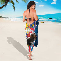 Personalized Filipino-American Sarong The Eight-Rayed Sun with Bald Eagle