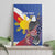 Personalized Filipino-American Canvas Wall Art Philippines Coat Of Arms with Bald Eagle