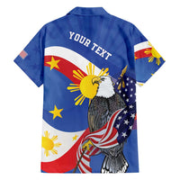 Personalized Filipino-American Hawaiian Shirt Philippines Coat Of Arms with Bald Eagle