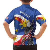 Personalized Filipino-American Kid Hawaiian Shirt Philippines Coat Of Arms with Bald Eagle LT9 - Polynesian Pride