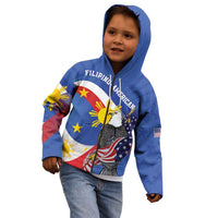 Personalized Filipino-American Kid Hoodie Philippines Coat Of Arms with Bald Eagle