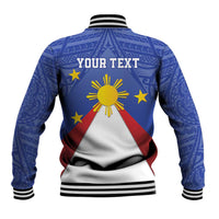 Personalized Pilipinas Eight-Rayed Sun Baseball Jacket Philippines Map With Polynesian Style LT9 - Polynesian Pride