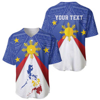 Personalized Pilipinas Eight-Rayed Sun Baseball Jersey Philippines Map With Polynesian Style LT9 - Polynesian Pride