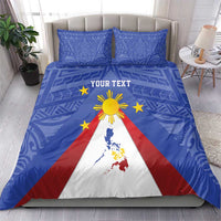 Personalized Pilipinas Eight-Rayed Sun Bedding Set Philippines Map With Polynesian Style LT9 - Polynesian Pride