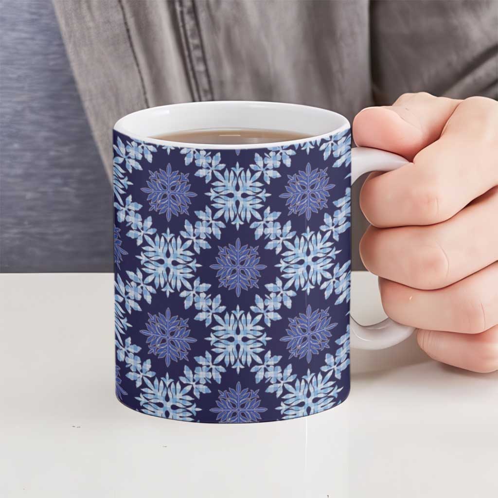Palaka Hawaiian Quilt Seamless Pattern Ceramic Mug LT9 - Polynesian Pride