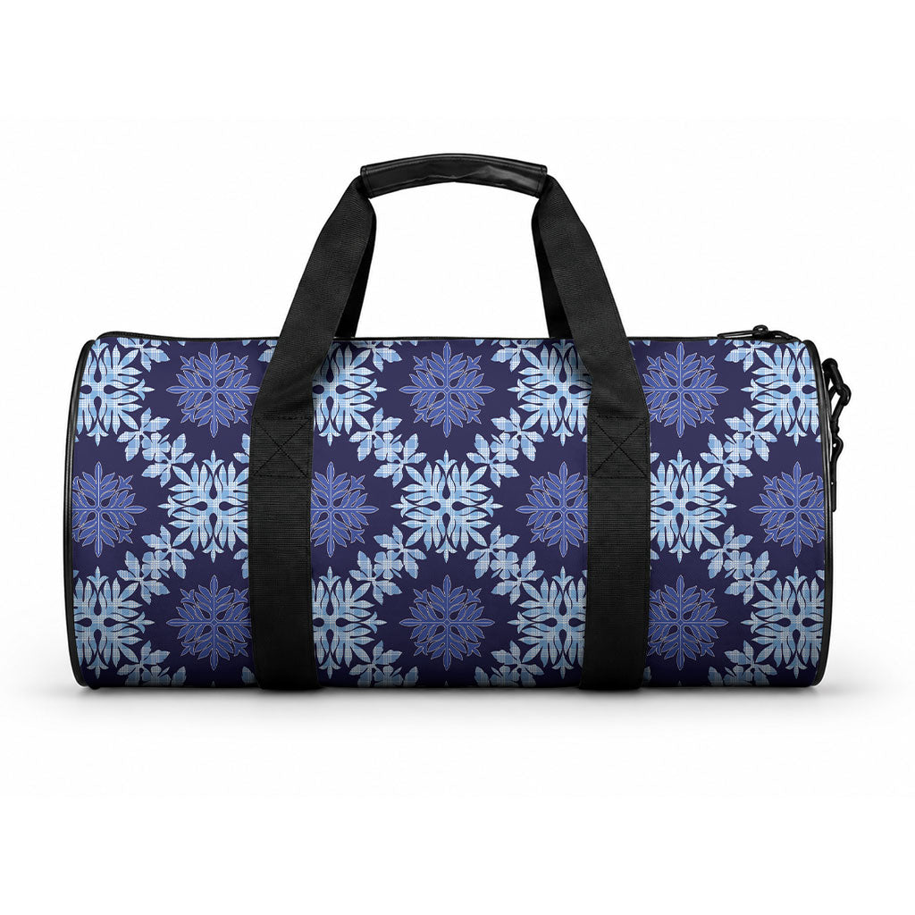 Palaka Hawaiian Quilt Seamless Pattern Duffle Bag LT9 One size Blue - Polynesian Pride