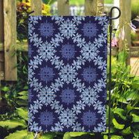 Palaka Hawaiian Quilt Seamless Pattern Garden Flag LT9 Garden Flag Blue - Polynesian Pride