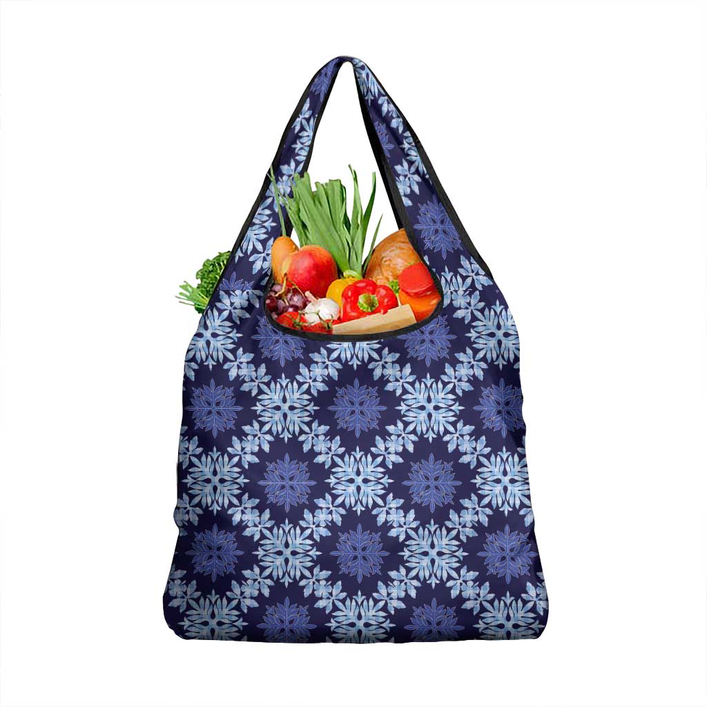 Palaka Hawaiian Quilt Seamless Pattern Grocery Bag - Polynesian Pride