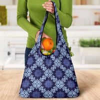 Palaka Hawaiian Quilt Seamless Pattern Grocery Bag - Polynesian Pride