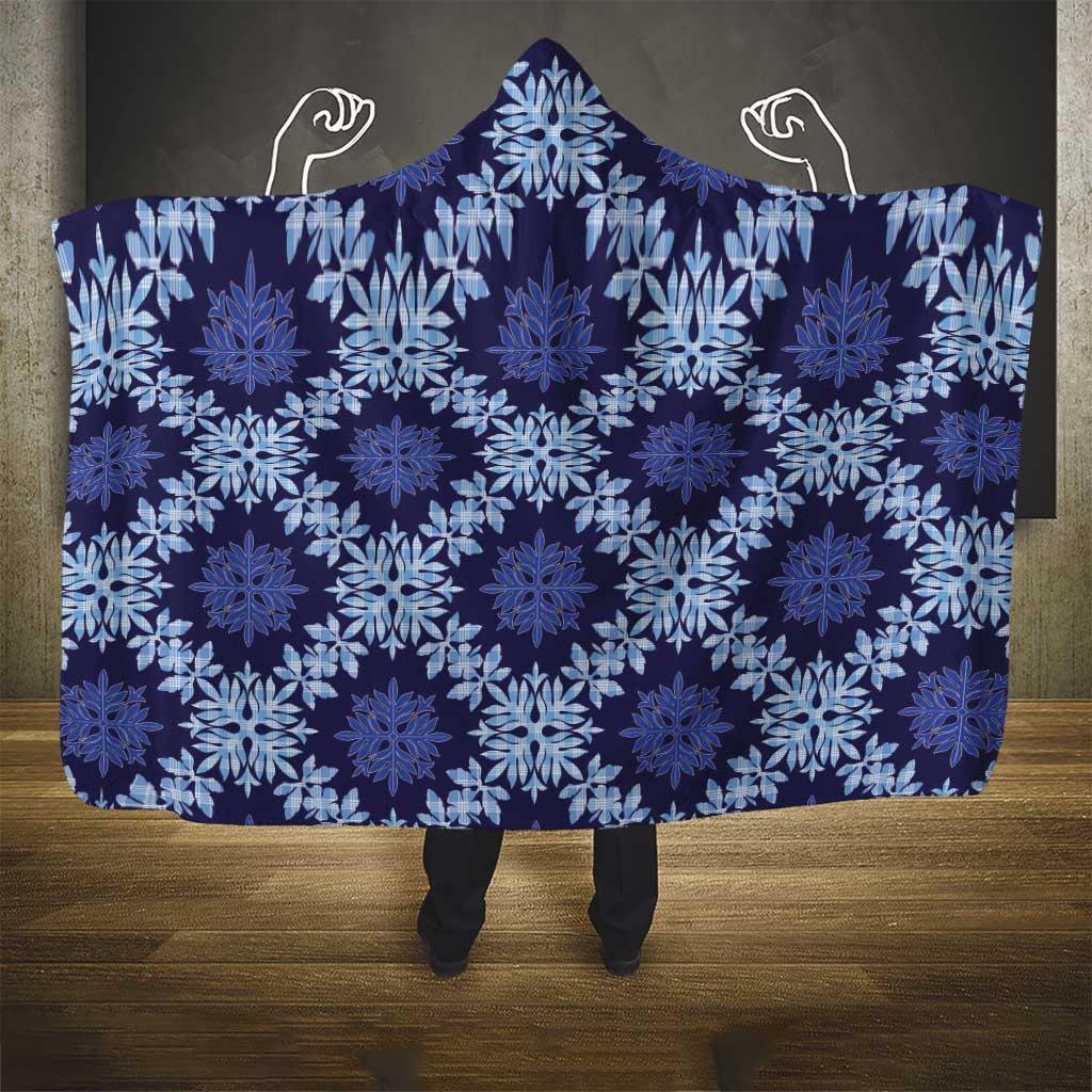 Palaka Hawaiian Quilt Seamless Pattern Hooded Blanket LT9 - Polynesian Pride
