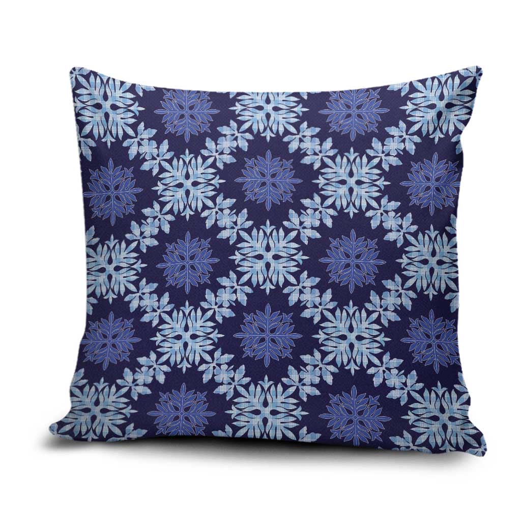 Palaka Hawaiian Quilt Seamless Pattern Pillow Cover LT9 Blue - Polynesian Pride