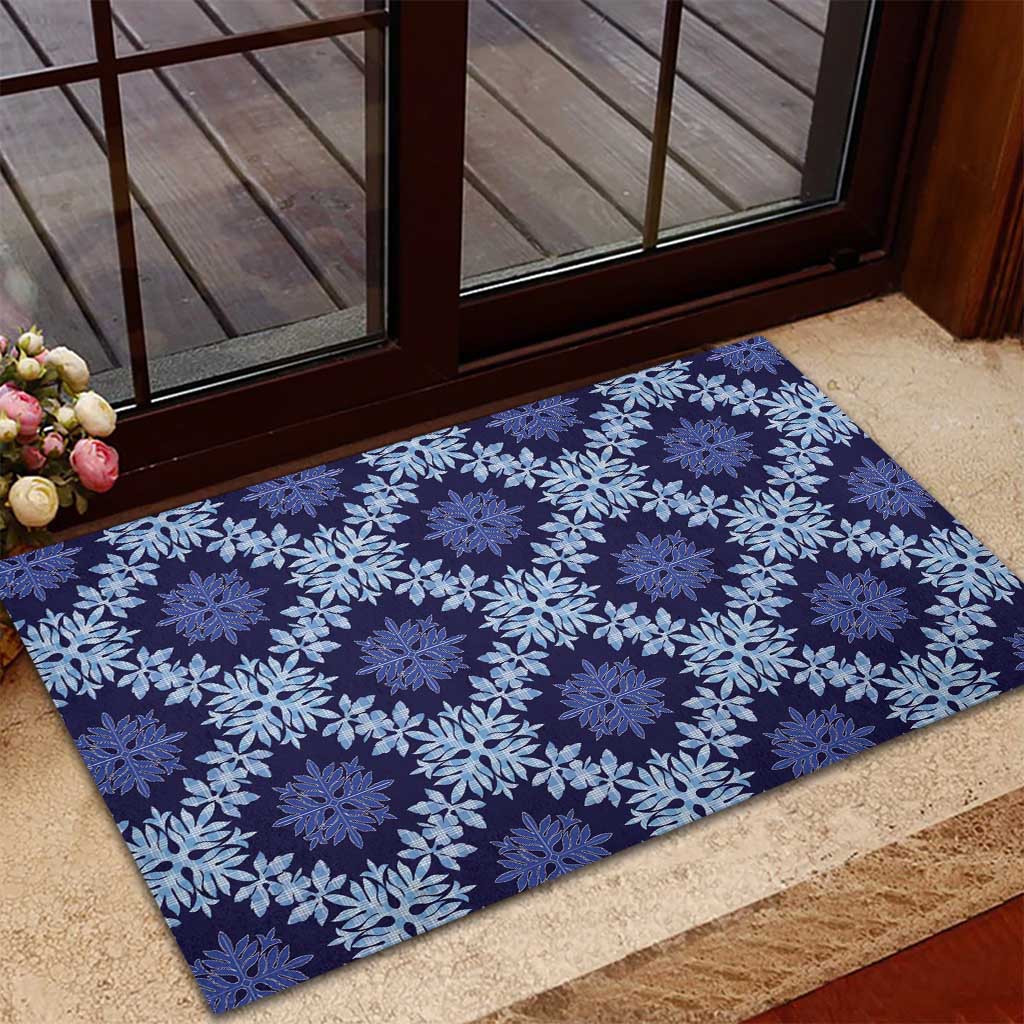 Palaka Hawaiian Quilt Seamless Pattern Rubber Doormat - Polynesian Pride