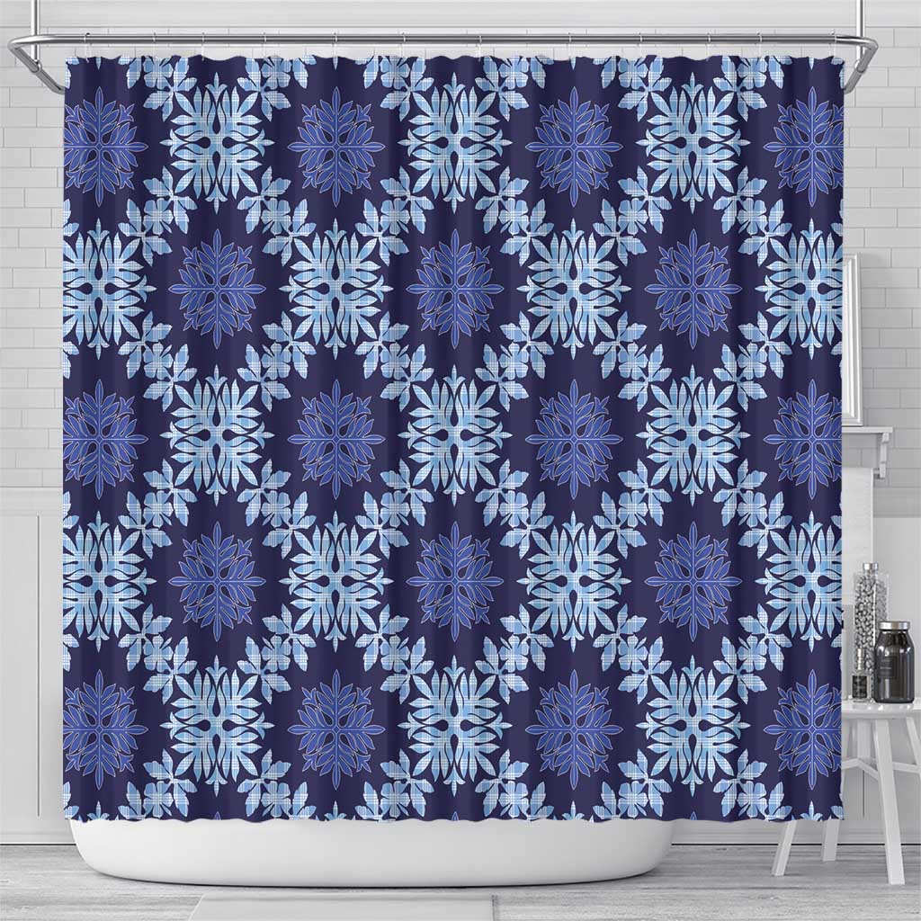 Palaka Hawaiian Quilt Seamless Pattern Shower Curtain LT9 - Polynesian Pride