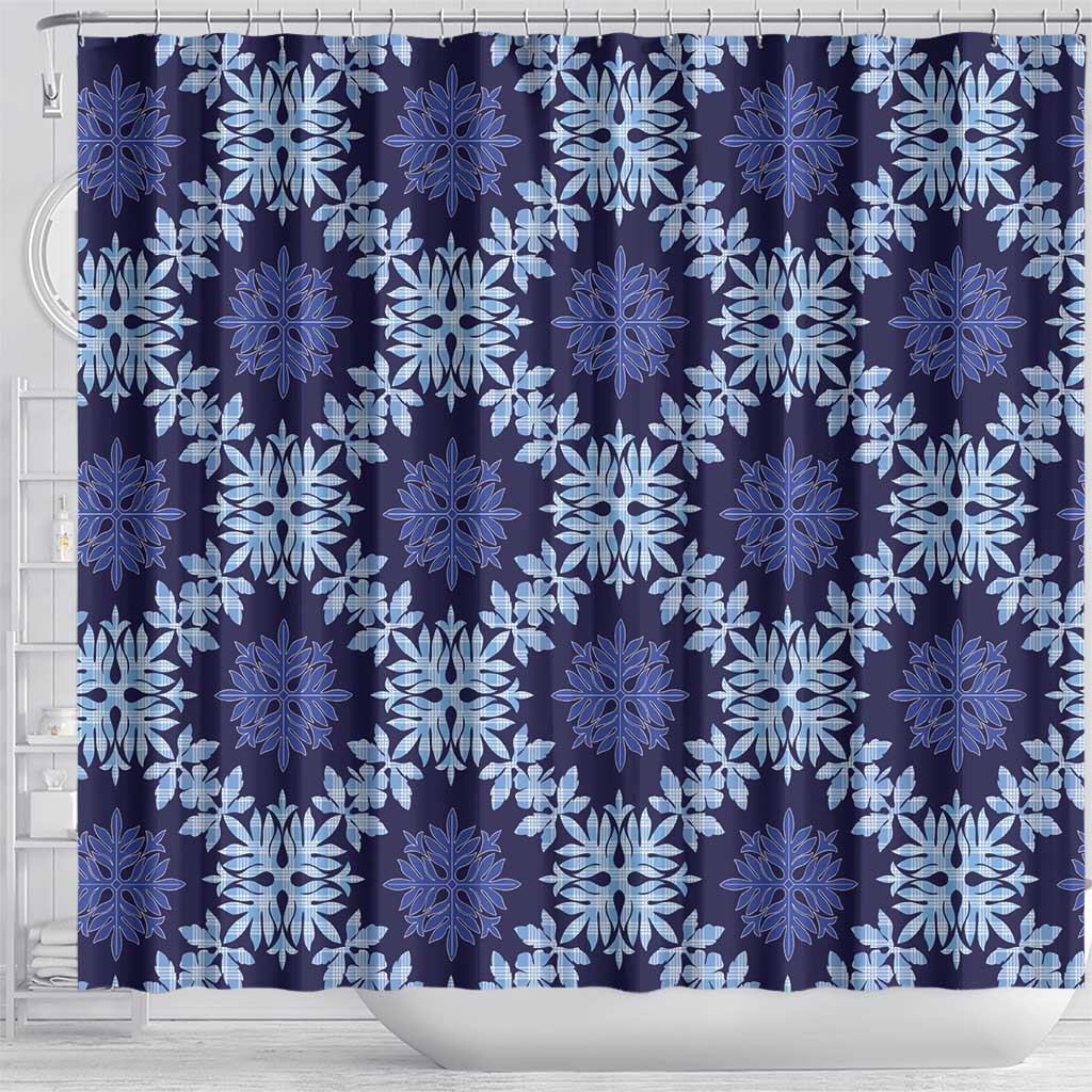Palaka Hawaiian Quilt Seamless Pattern Shower Curtain LT9 - Polynesian Pride