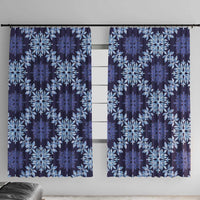 Palaka Hawaiian Quilt Seamless Pattern Window Curtain LT9 With Hooks Blue - Polynesian Pride