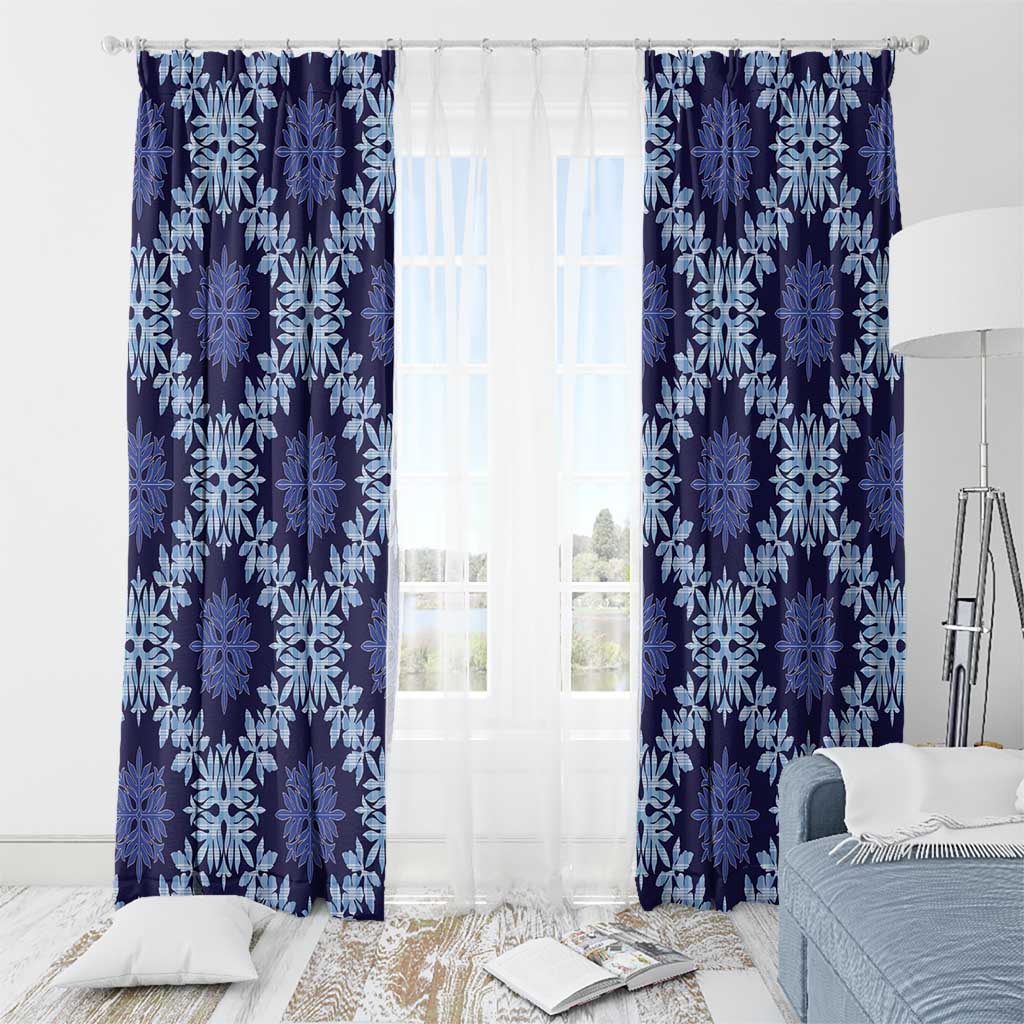 Palaka Hawaiian Quilt Seamless Pattern Window Curtain LT9 - Polynesian Pride