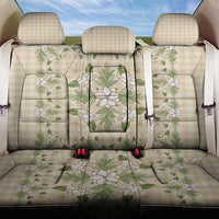 Squares Maile Leaf Back Car Seat Cover Beige Palaka Hawaiian Quilt Pattern LT9 One Size Beige - Polynesian Pride