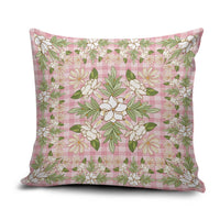 Squares Maile Leaf Pillow Cover Pink Palaka Hawaiian Quilt Pattern LT9 Pink - Polynesian Pride