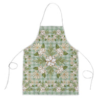 Squares Maile Leaf Apron Turquoise Palaka Hawaiian Quilt Pattern - Polynesian Pride