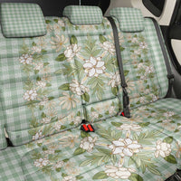 Squares Maile Leaf Back Car Seat Cover Turquoise Palaka Hawaiian Quilt Pattern LT9 - Polynesian Pride