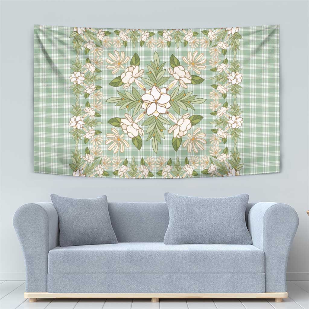 Squares Maile Leaf Tapestry Turquoise Palaka Hawaiian Quilt Pattern LT9 - Polynesian Pride