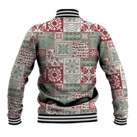 Mele Kalikimaka Hawaii Christmas Baseball Jacket Aloha Spirit with Hawaiian Quilt Pattern - Polynesian Pride