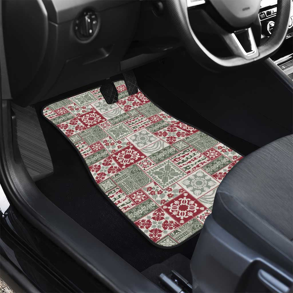 Mele Kalikimaka Hawaii Christmas Car Mats Aloha Spirit with Hawaiian Quilt Pattern - Polynesian Pride