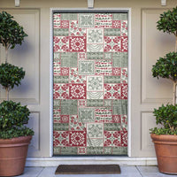 Mele Kalikimaka Hawaii Christmas Door Cover Aloha Spirit with Hawaiian Quilt Pattern - Polynesian Pride