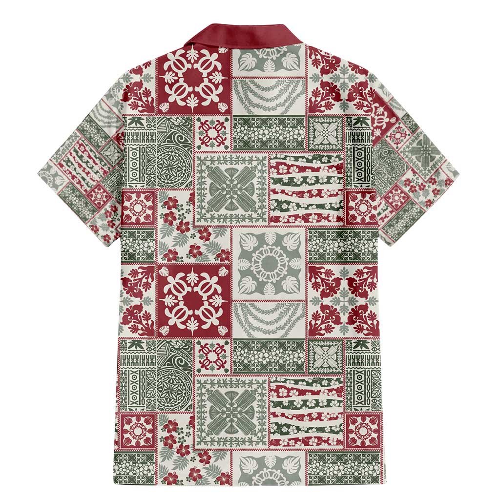 Mele Kalikimaka Hawaii Christmas Family Matching Mermaid Dress and Hawaiian Shirt Aloha Spirit with Hawaiian Quilt Pattern - Polynesian Pride