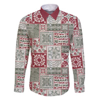 Mele Kalikimaka Hawaii Christmas Family Matching Off The Shoulder Long Sleeve Dress and Hawaiian Shirt Aloha Spirit with Hawaiian Quilt Pattern - Polynesian Pride