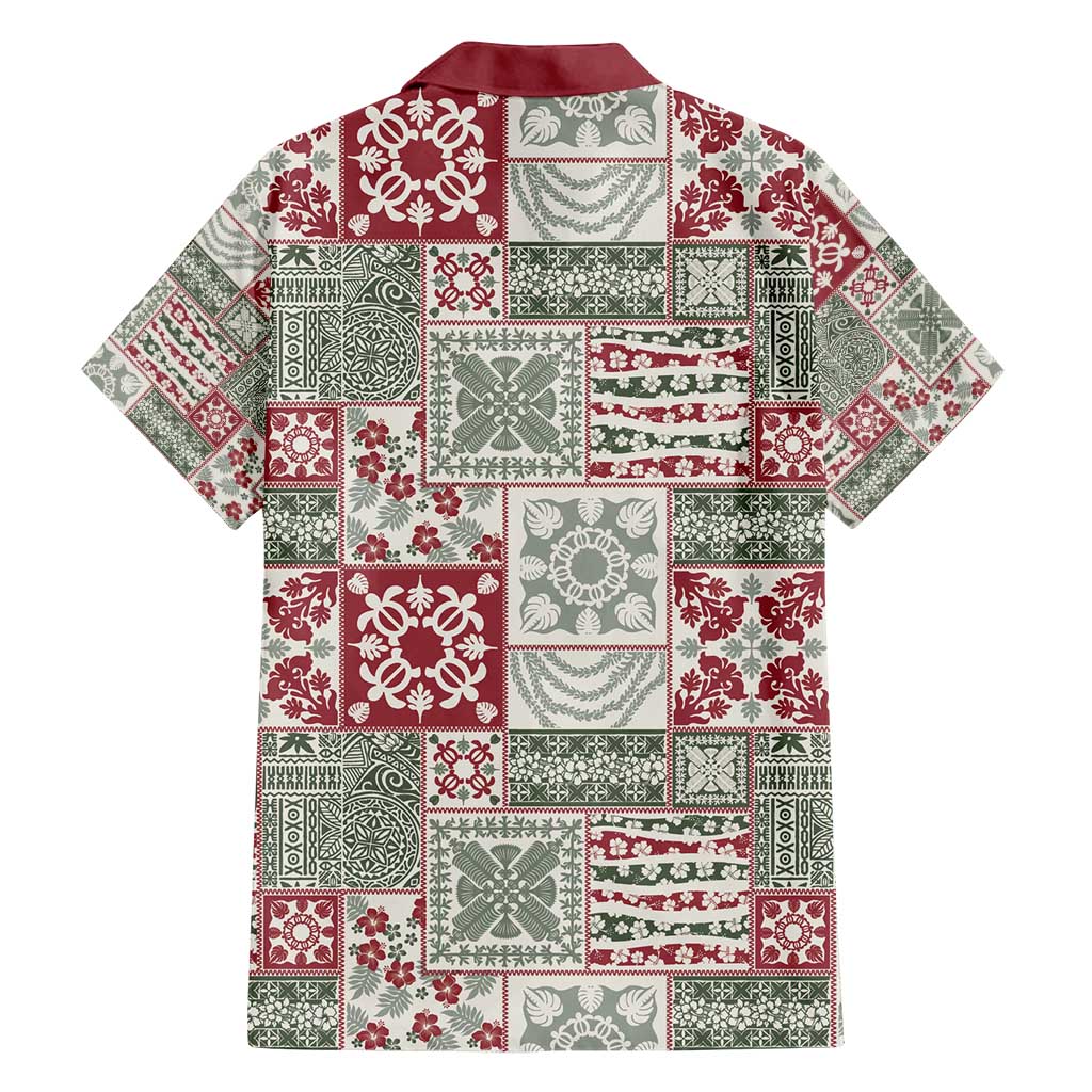 Mele Kalikimaka Hawaii Christmas Family Matching Off Shoulder Maxi Dress and Hawaiian Shirt Aloha Spirit with Hawaiian Quilt Pattern - Polynesian Pride