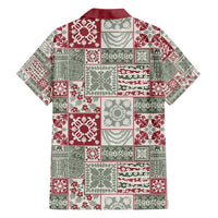 Mele Kalikimaka Hawaii Christmas Family Matching Off Shoulder Maxi Dress and Hawaiian Shirt Aloha Spirit with Hawaiian Quilt Pattern - Polynesian Pride