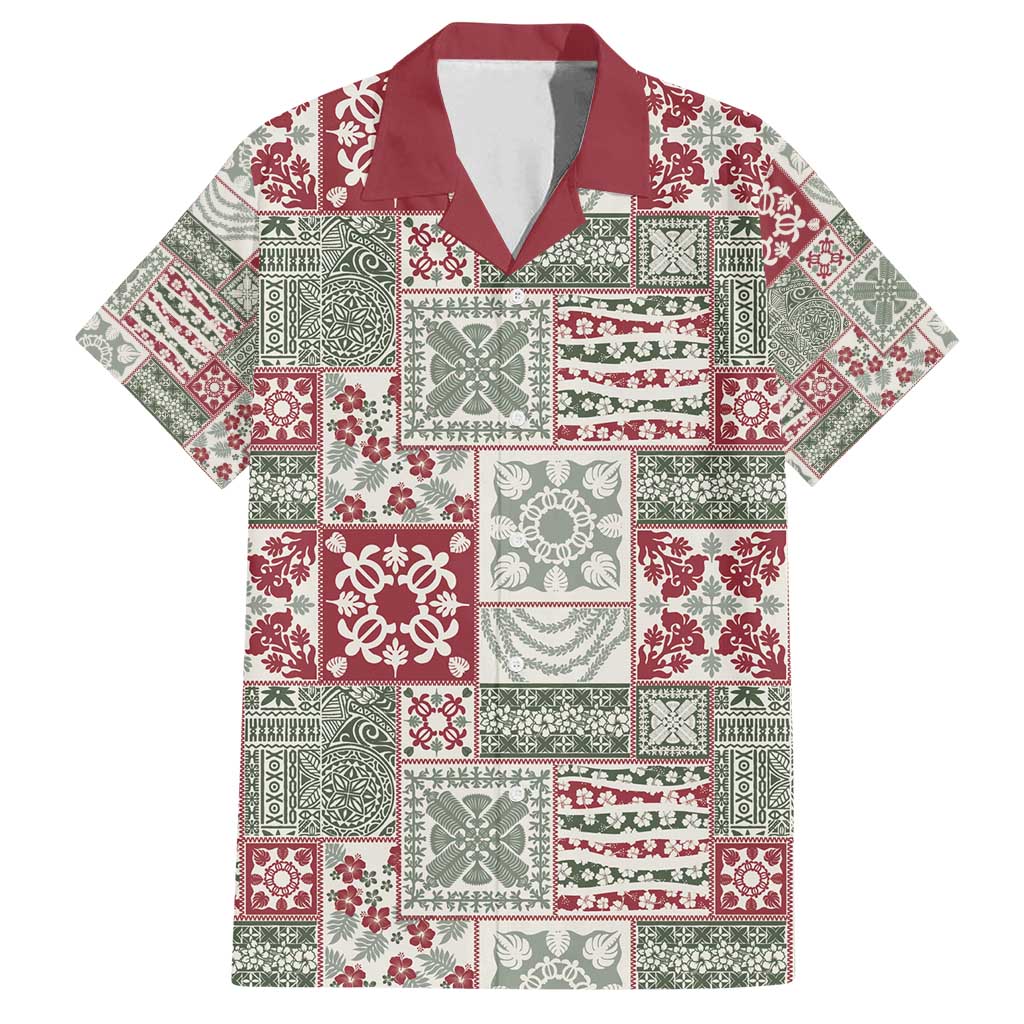 Mele Kalikimaka Hawaii Christmas Family Matching Puletasi and Hawaiian Shirt Aloha Spirit with Hawaiian Quilt Pattern - Polynesian Pride