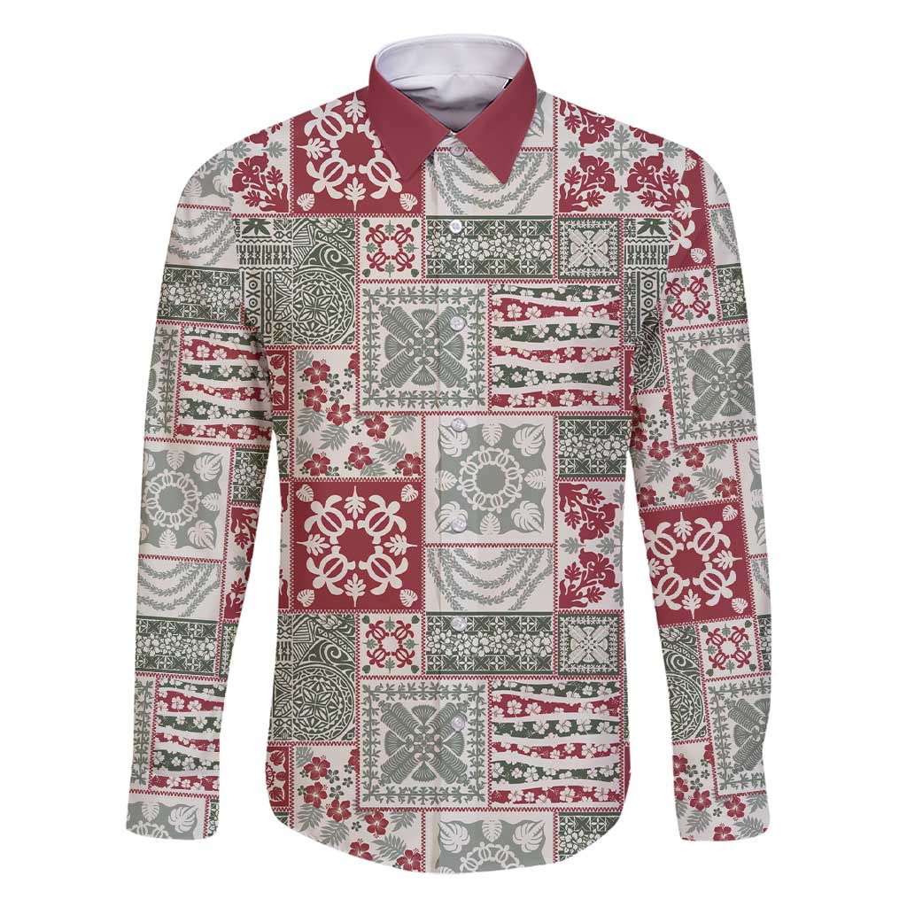 Mele Kalikimaka Hawaii Christmas Family Matching Short Sleeve Bodycon Dress and Hawaiian Shirt Aloha Spirit with Hawaiian Quilt Pattern - Polynesian Pride