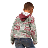Mele Kalikimaka Hawaii Christmas Kid Hoodie Aloha Spirit with Hawaiian Quilt Pattern - Polynesian Pride