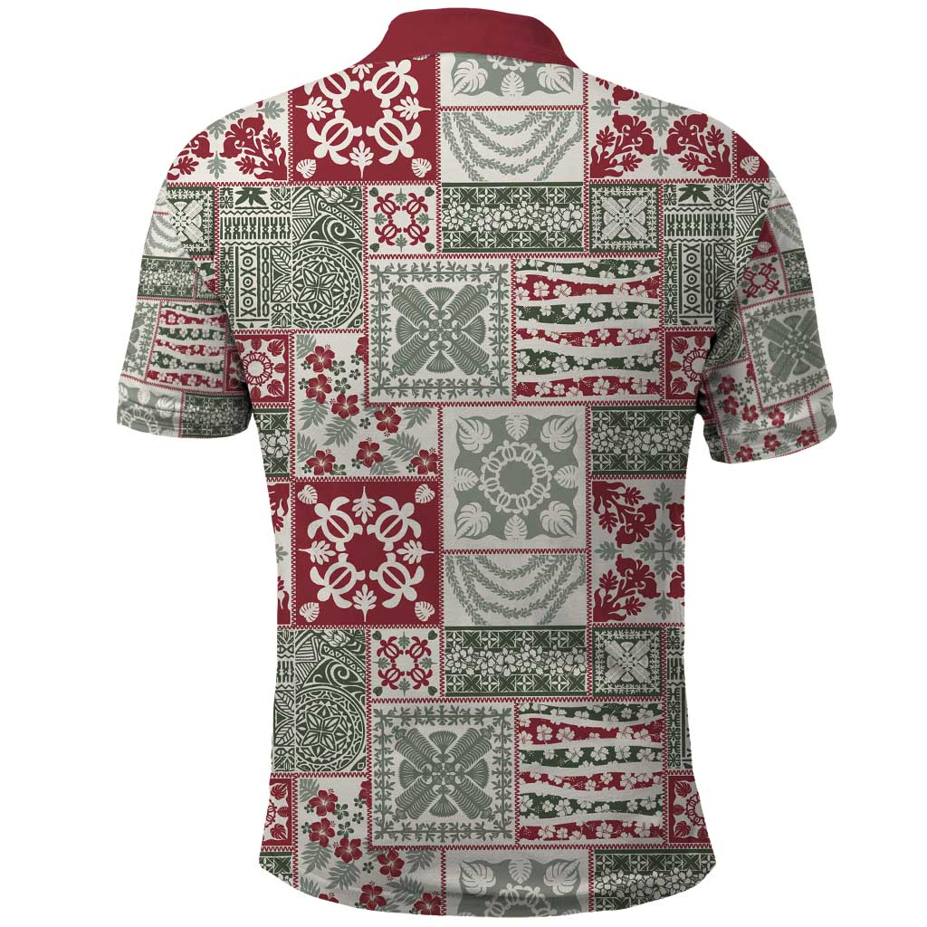 Mele Kalikimaka Hawaii Christmas Polo Shirt Aloha Spirit with Hawaiian Quilt Pattern - Polynesian Pride