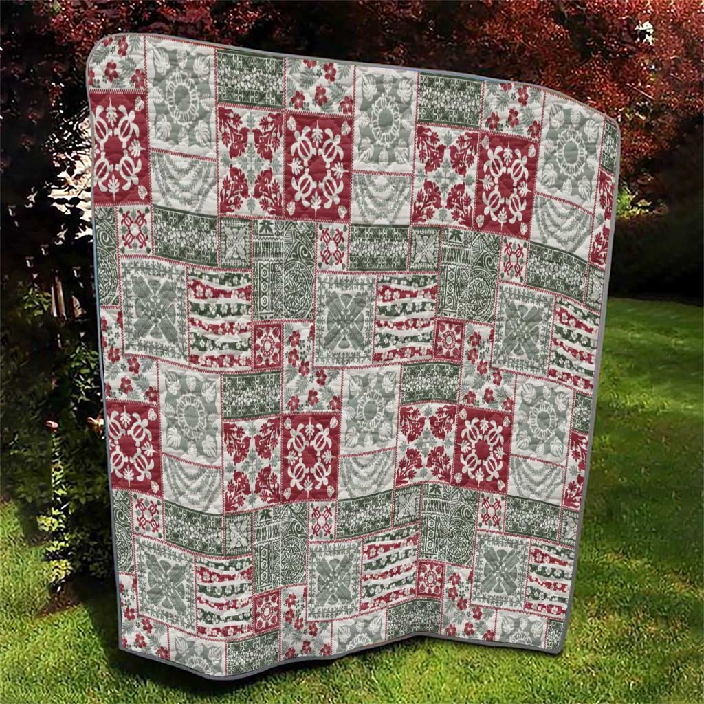 Mele Kalikimaka Hawaii Christmas Quilt Aloha Spirit with Hawaiian Quilt Pattern - Polynesian Pride
