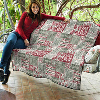 Mele Kalikimaka Hawaii Christmas Quilt Aloha Spirit with Hawaiian Quilt Pattern - Polynesian Pride