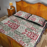 Mele Kalikimaka Hawaii Christmas Quilt Bed Set Aloha Spirit with Hawaiian Quilt Pattern - Polynesian Pride