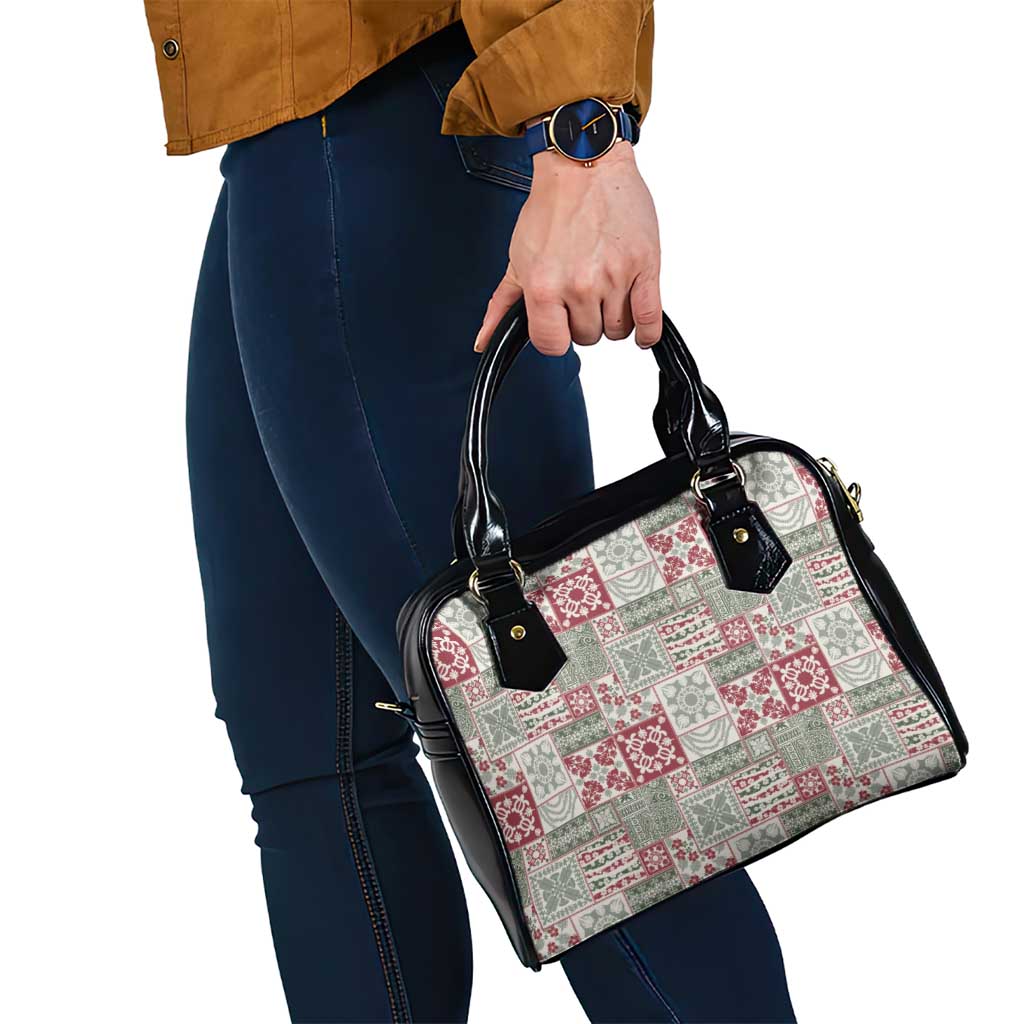 Mele Kalikimaka Hawaii Christmas Shoulder Handbag Aloha Spirit with Hawaiian Quilt Pattern - Polynesian Pride