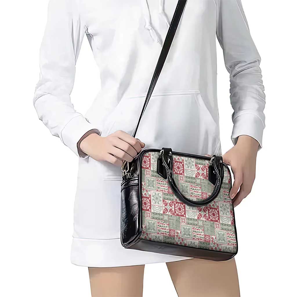 Mele Kalikimaka Hawaii Christmas Shoulder Handbag Aloha Spirit with Hawaiian Quilt Pattern - Polynesian Pride