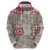 Mele Kalikimaka Hawaii Christmas Zip Hoodie Aloha Spirit with Hawaiian Quilt Pattern - Polynesian Pride
