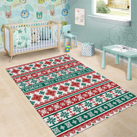 Mele Kalikimaka Hawaii Christmas Area Rug Hawaiian Quilt Pattern Style - Polynesian Pride