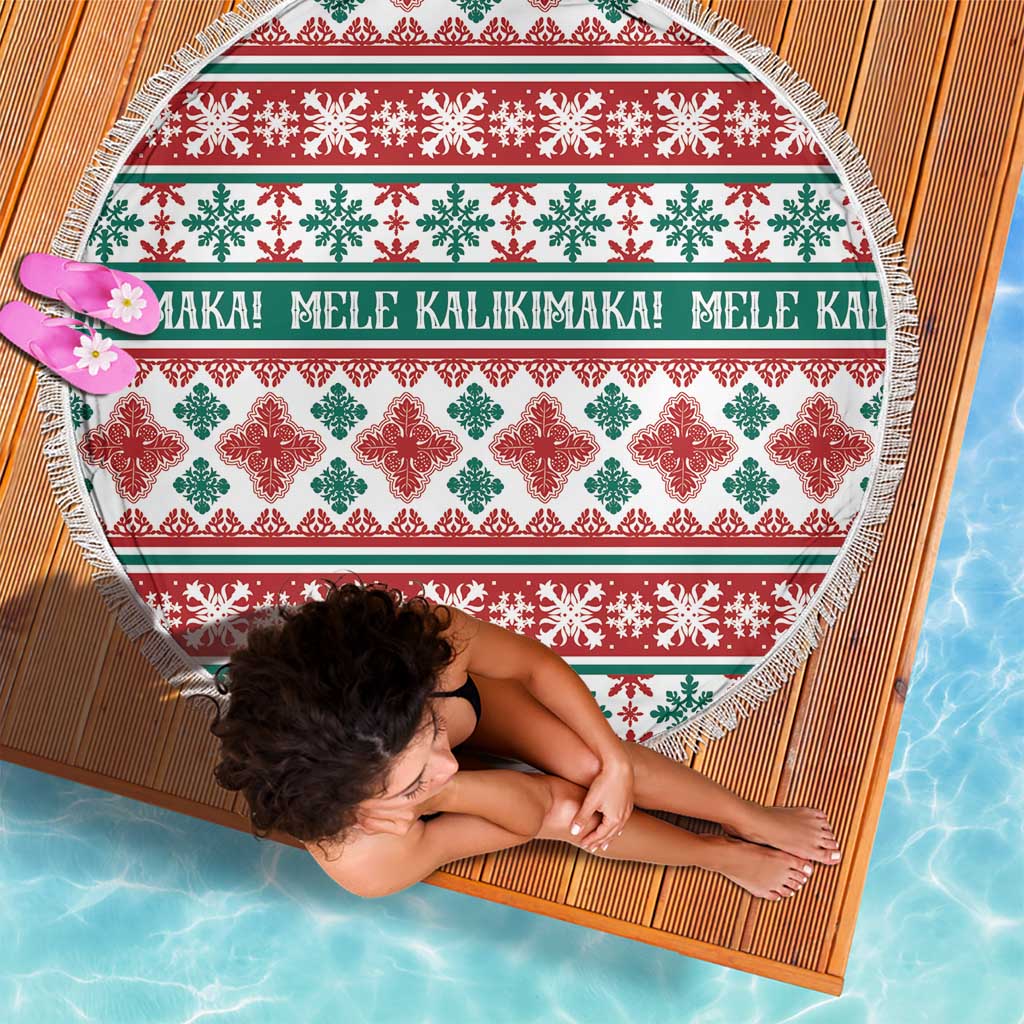 Mele Kalikimaka Hawaii Christmas Beach Blanket Hawaiian Quilt Pattern Style LT9 - Polynesian Pride