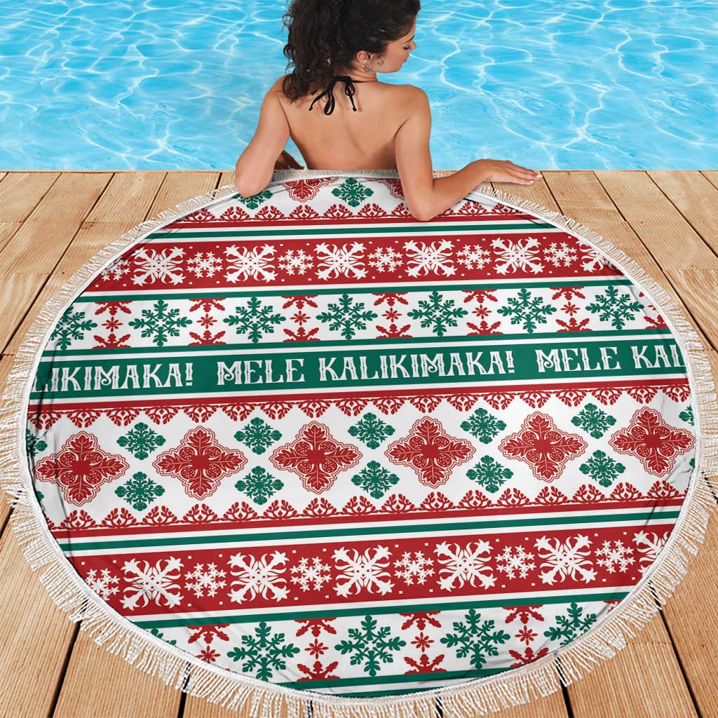 Mele Kalikimaka Hawaii Christmas Beach Blanket Hawaiian Quilt Pattern Style LT9 - Polynesian Pride