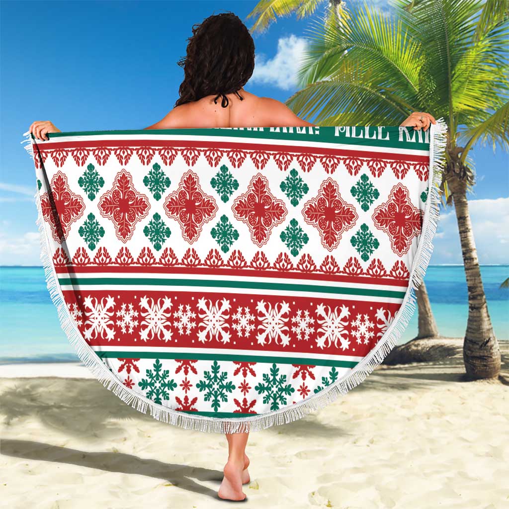 Mele Kalikimaka Hawaii Christmas Beach Blanket Hawaiian Quilt Pattern Style LT9 - Polynesian Pride