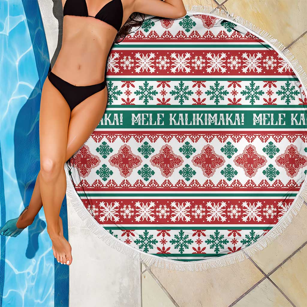 Mele Kalikimaka Hawaii Christmas Beach Blanket Hawaiian Quilt Pattern Style LT9 - Polynesian Pride